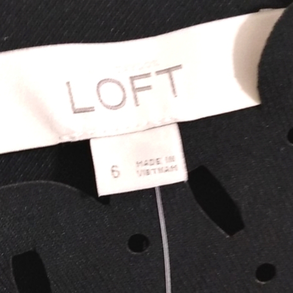 ANN TAYLOR LOFT NWT BLACK SHEATH DRESS SIZE 6 - Picture 6 of 13